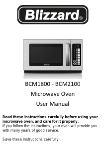 Manual Blizzard BCM2100 Microwave