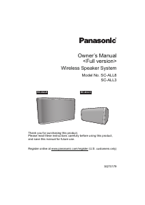 Manual Panasonic SC-ALL8 Speaker