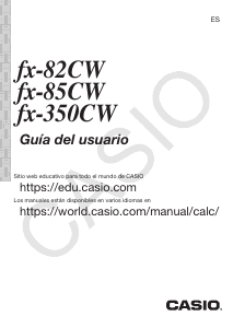 Manual de uso Casio FX-350CW Calculadora