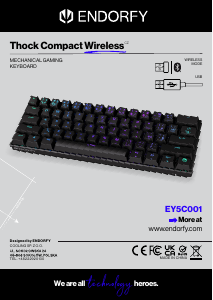 Руководство Endorfy EY5C001 Thock Compact Wireless Клавиатура