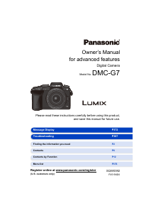 Manual Panasonic DMC-G7 Lumix Digital Camera