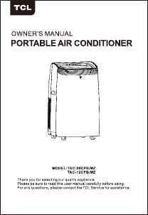 Handleiding TCL TAC-09CPB/MZ Airconditioner