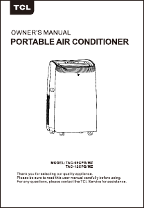 Manual TCL TAC-12CPB/MZ Air Conditioner