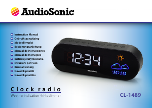 Manual de uso AudioSonic CL-1489 Radiodespertador