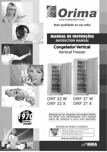 Manual de uso Orima ORF 22 W Congelador