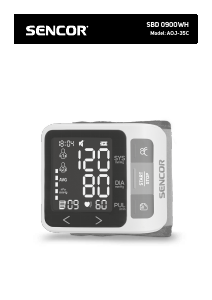 Instrukcja Sencor SBD 0900WH Ciśnieniomierz
