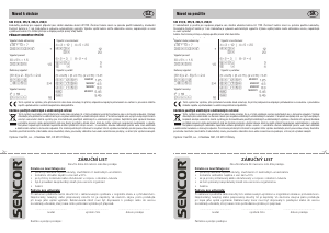 Manuál Sencor SEC 255/8 Kalkulačka