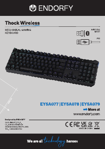 Mode d’emploi Endorfy EY5A077 Thock Wireless Clavier