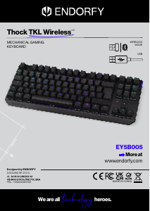 كتيب Endorfy EY5B005 Thock TKL Wireless لوحة مفاتيح