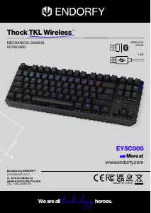 Посібник Endorfy EY5C005 Thock TKL Wireless Клавіатура