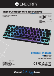 Kasutusjuhend Endorfy EY5D001 Thock Compact Wireless Pudding Klaviatuur