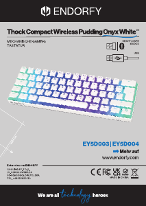 Rokasgrāmata Endorfy EY5D003 Thock Compact Wireless Pudding Onyx Tastatūra