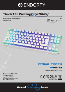 Bruksanvisning Endorfy EY5D012 Thock TKL Pudding Onyx Tastatur