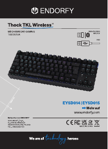 Használati útmutató Endorfy EY5D014 Thock TKL Wireless Billentyűzet
