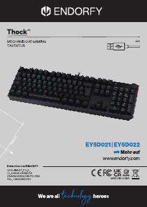 मैनुअल Endorfy EY5D021 Thock कीबोर्ड
