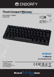 Kasutusjuhend Endorfy EY5E001 Thock Compact Wireless Klaviatuur