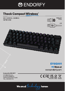 Manual Endorfy EY5G001 Thock Compact Wireless Keyboard