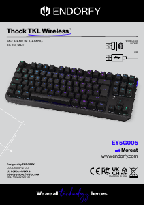 Kullanım kılavuzu Endorfy EY5G005 Thock TKL Wireless Klavye