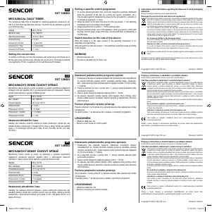 Handleiding Sencor SST 12MDO Schakelklok