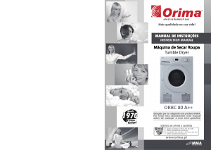 Manual Orima ORBC 80 Máquina de secar roupa