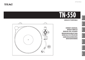 Manuale TEAC TN-550 Giradischi