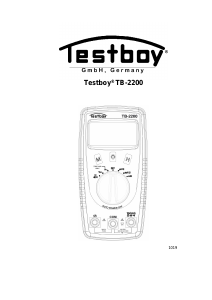Kullanım kılavuzu Testboy TB-2200 Multimetre