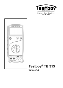 Kullanım kılavuzu Testboy TB-313 Multimetre