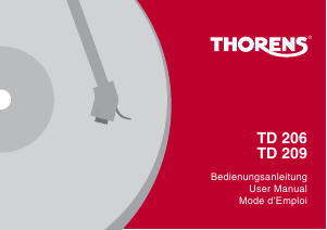 Bedienungsanleitung Thorens TD 206 Plattenspieler