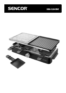 Instrukcja Sencor SBG 0260BK Grill Raclette