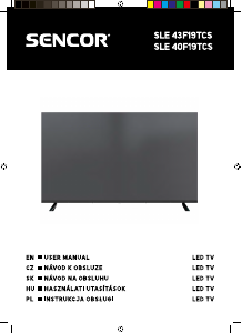 Instrukcja Sencor SLE 43F19TCS Telewizor LED