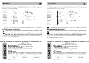Manuál Sencor SEC 367/12 Kalkulačka