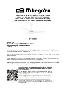 Manual Orbegozo CP 131132 Ventilador de teto