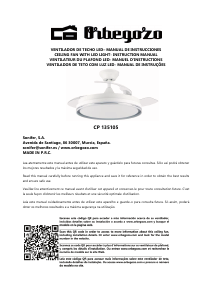 Manual de uso Orbegozo CP 135105 Ventilador de techo