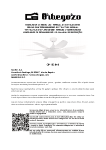 Manual de uso Orbegozo CP 133140 Ventilador de techo