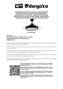 Manual de uso Orbegozo CP 137105 Ventilador de techo