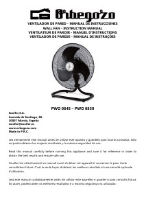 Manual de uso Orbegozo PWO 0845 Ventilador