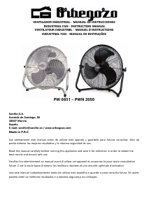 Mode d’emploi Orbegozo PWN 2050 Ventilateur