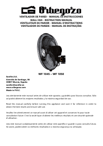 Manual de uso Orbegozo WF 1050 Ventilador