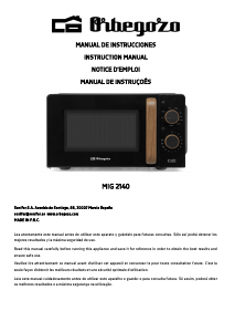 Manual Orbegozo MIG 2140 Microwave