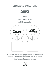 Bedienungsanleitung SEG LB 0807 Leuchte