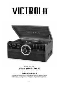 Manual Victrola VTA-270B 7in1 Turntable