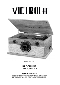 Manual Victrola VTA-247B Brookline Turntable