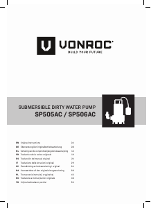 Manual Vonroc SP506AC Water Pump