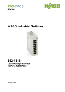 Handleiding WAGO 852-1816 Switch