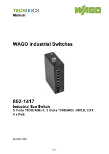 Handleiding WAGO 852-1417 Switch