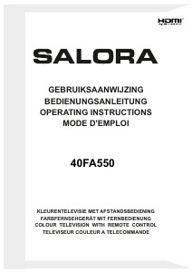 Handleiding Salora 40FA550 LED televisie