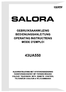 Mode d’emploi Salora 43UA550 Téléviseur LED