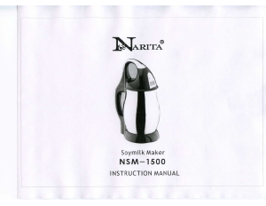 Manual Narita NSM-1500 Soy Milk Maker