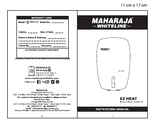 Manual Maharaja Whiteline WH-191 EZ Heat Boiler