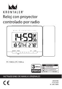 Handleiding Krontaler PC 1508-w Wekker